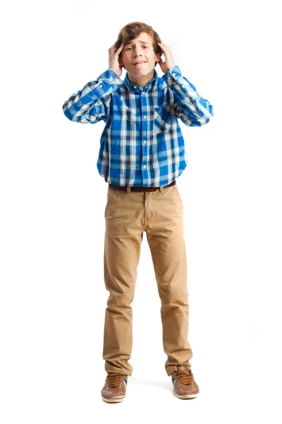 Young boy suffering — Stock Photo, Image