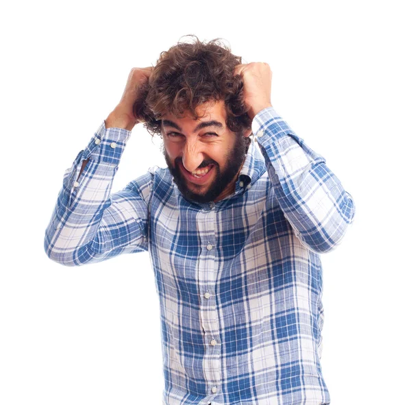 Young frustrated man — Stock Photo, Image