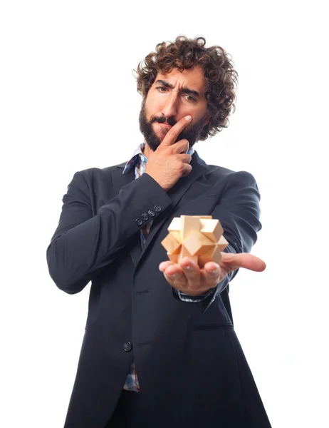 Young crazy man — Stock Photo, Image