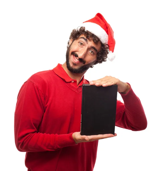 Man met een boek — Stockfoto