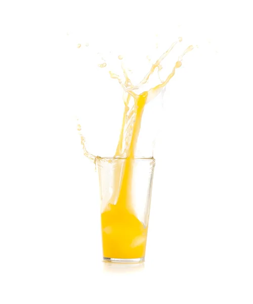 Colored liquid water splash in glass — Stock Photo, Image