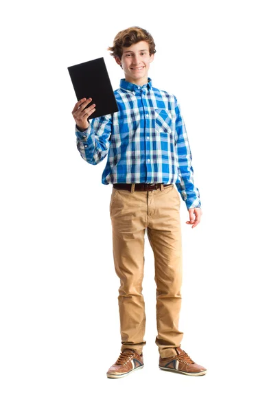 Teenager holding a book — Stock Photo, Image