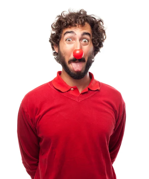 Szalony clown — Zdjęcie stockowe