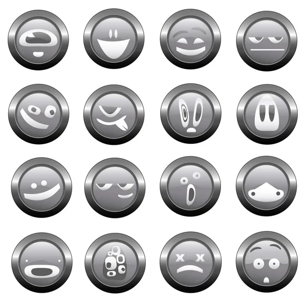 Cartoon faces icons — Stock Vector