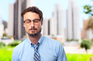 Genç çılgın işadamı sıkıcı