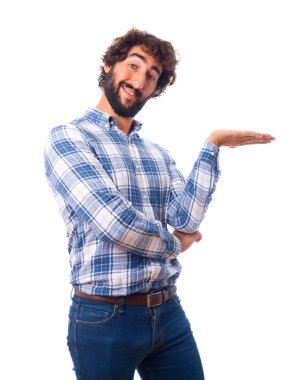 genç adam gösterilen