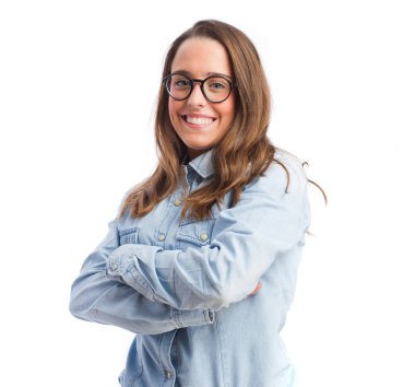 genç gülümseyen kız