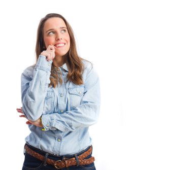 Pensative genç kadın