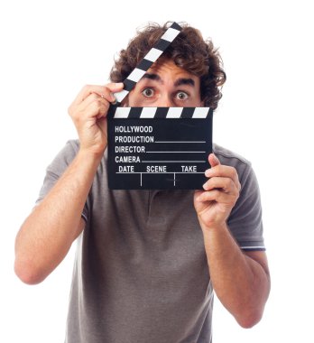 Bir Klaket ile genç deli adam