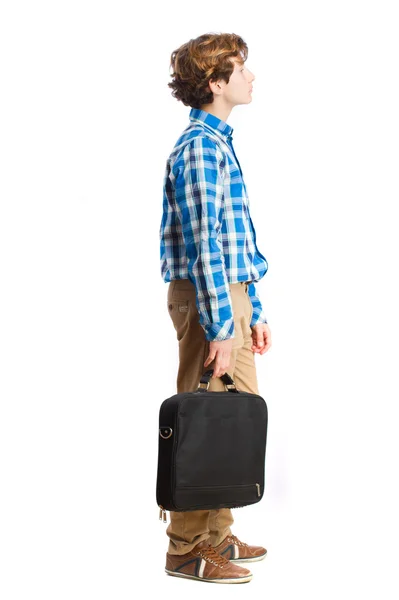 Adolescente con una valigia — Foto Stock