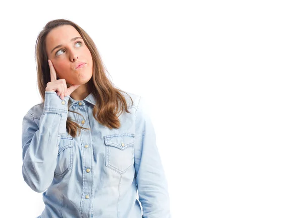 Young woman thinking — Stock Photo, Image