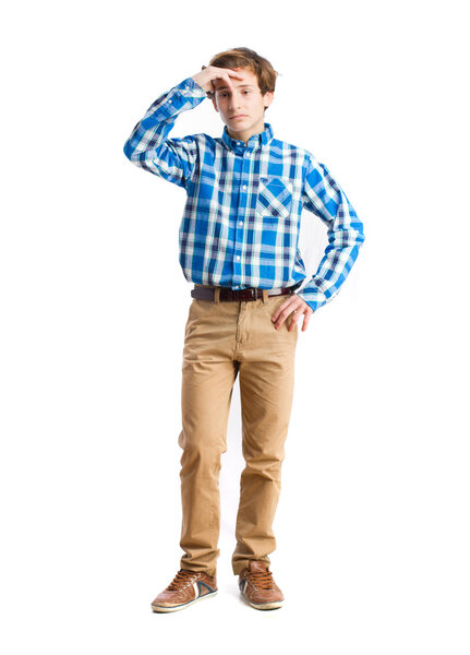 Teenager worried gesture — Stock Photo, Image