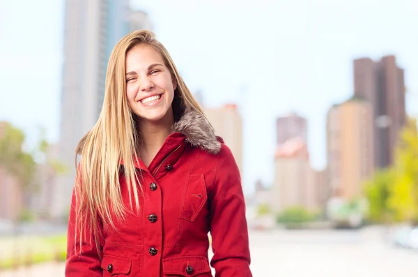 Junge coole Frau lacht — Stockfoto