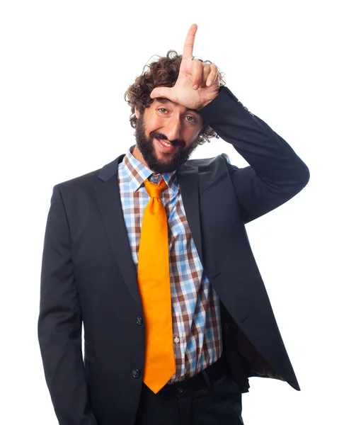 Young crazy man — Stock Photo, Image