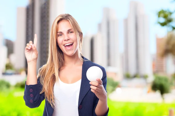 Joven cool mujer tener una idea — Foto de Stock