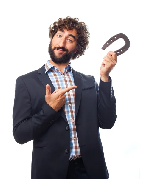 Young crazy man — Stock Photo, Image