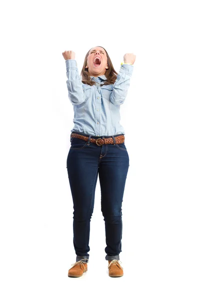 Young woman shouting — Stock Photo, Image