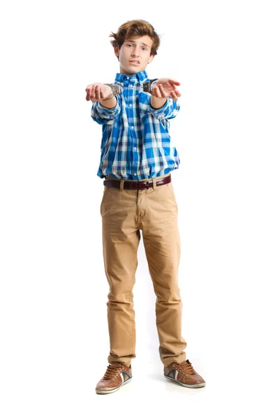 Teenager mit Handschellen — Stockfoto