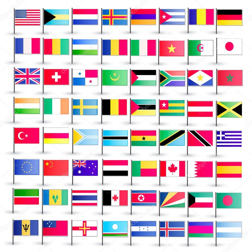 Флаги стран с названиями