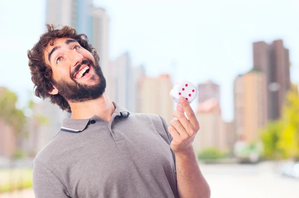 Young crazy man. lucky man concept — Stock Photo, Image