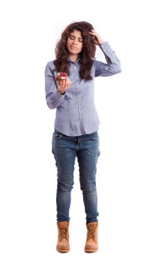 Dalgın kız bir problem çözme