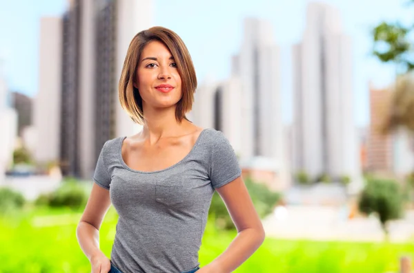 Young cool woman proud — Stock Photo, Image
