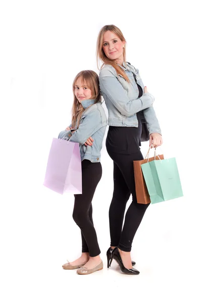 Madre e hija de compras — Foto de Stock