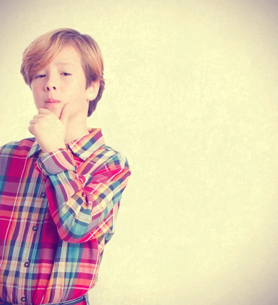 Pensive child posing — Stock Photo, Image