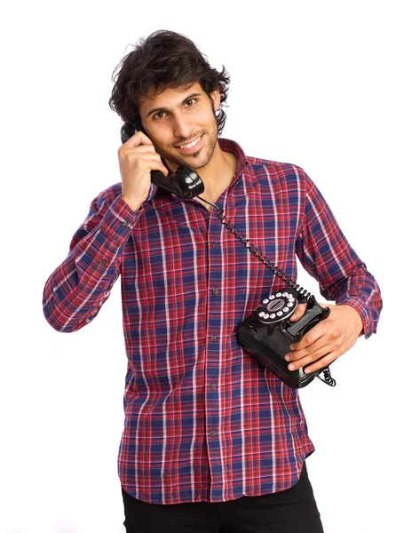 Hindou cool jeune homme avec un téléphone — Photo