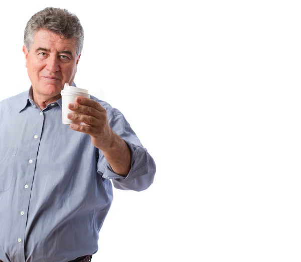 Man offering a coffee — Stock Photo, Image