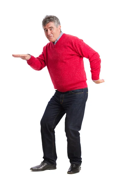 Funny man dancing — Stock Photo, Image