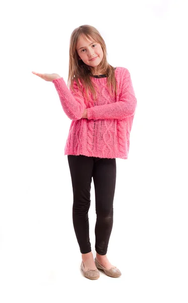 Young girl show gesture — Stock Photo, Image