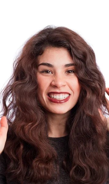 Closeup of a funny girl — Stock Photo, Image