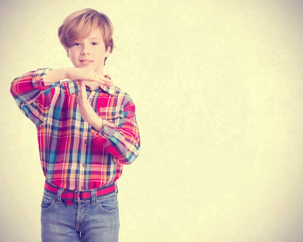 Child with time out gesture — Stock Photo, Image