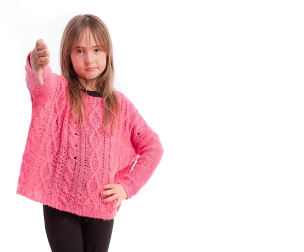 Young girl loser gesture — Stock Photo, Image