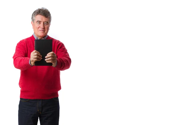Man offering a book — Stock Photo, Image