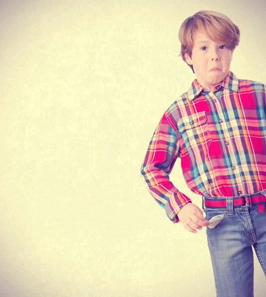 Poor child posing — Stock Photo, Image