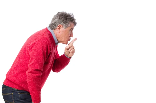 Man silence gesture — Stock Photo, Image