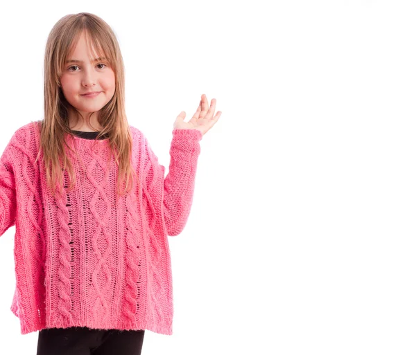 Young girl show gesture — Stock Photo, Image