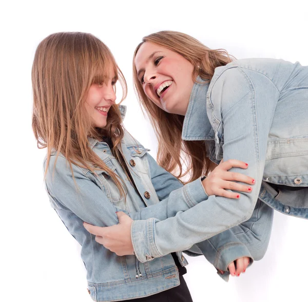 Madre e hija sonriendo — Foto de Stock