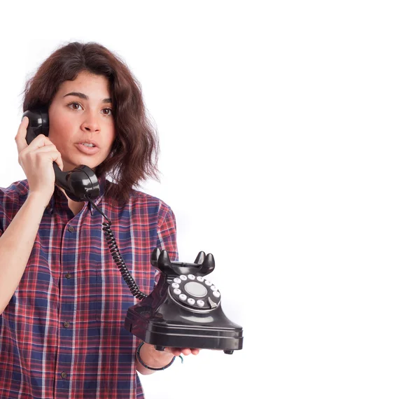 Menina falando por telefone — Fotografia de Stock