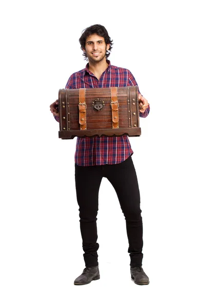 Hindu cool young man with a trunk — Stock Photo, Image