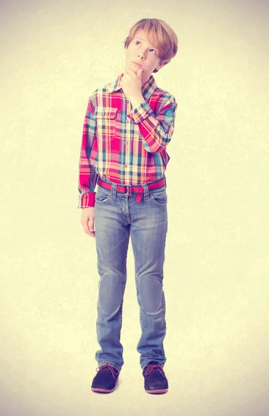 Pensive boy posing — Stock Photo, Image