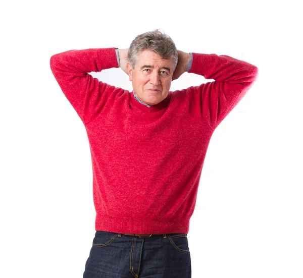 Satisfied man posing — Stock Photo, Image