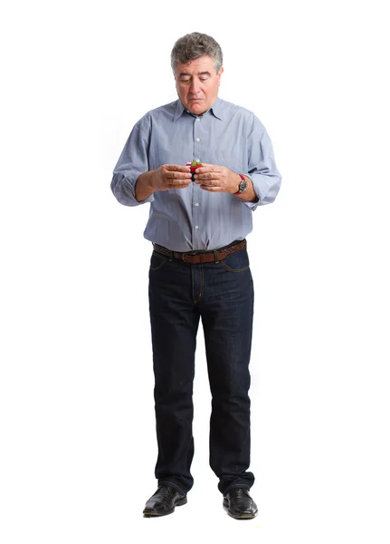 Pensive man solving a problem — Stock Photo, Image