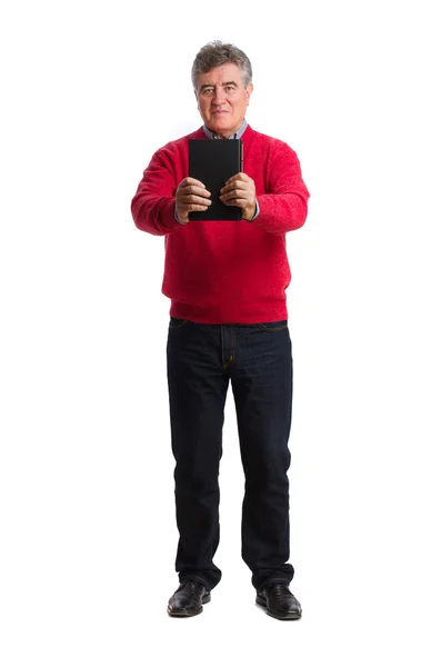 Man offering a book — Stock Photo, Image