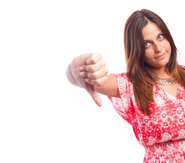 Genç kız kaybeden jest