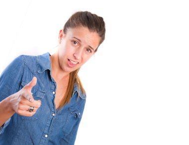 Tahriş olmuş kız poz