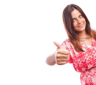 Memnun kız iyi jest