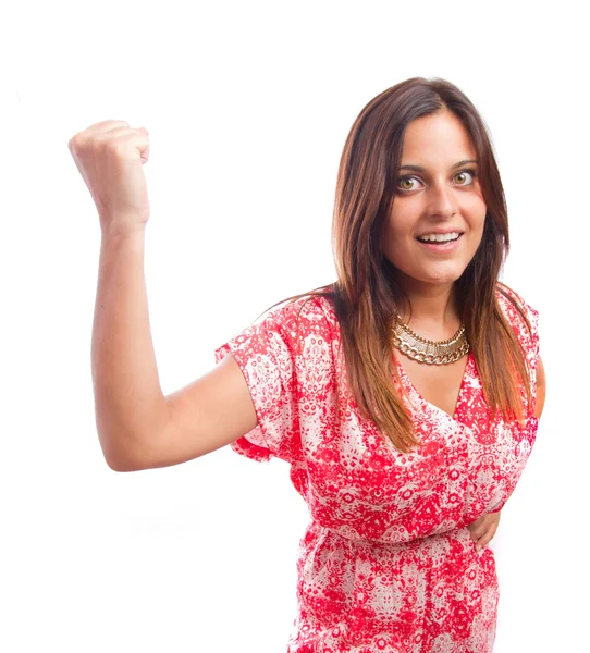 Winner girl posing — Stock Photo, Image